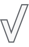 Path-346@2x A bold, white checkmark with a dark outline on a transparent background.